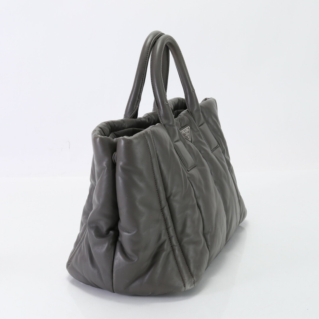 PRADA - 美品 プラダ 三角ロゴ ナッパ ボンバー BN2647 レザー トート