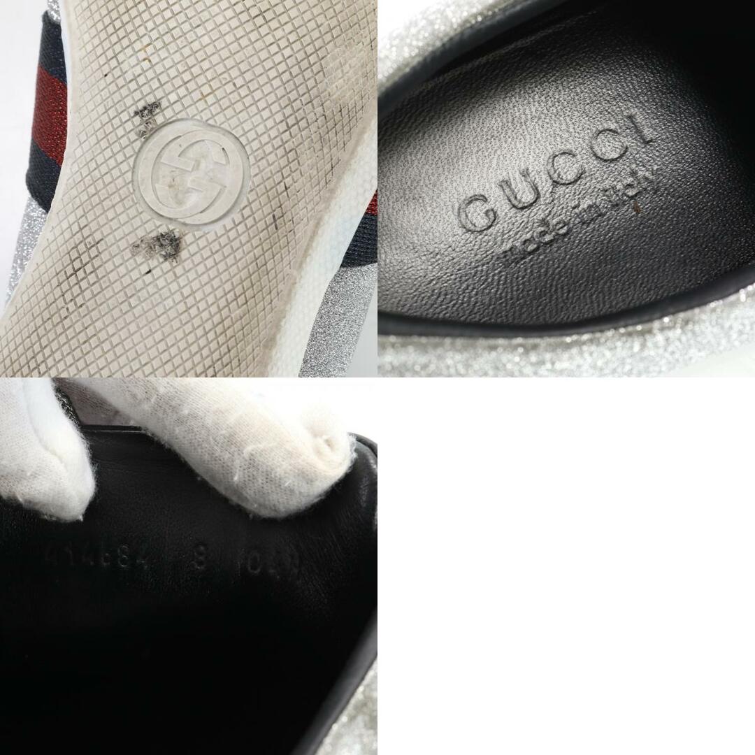 Gucci(グッチ)の美品 グッチ シェリー ライン グリッター スニーカー 414684 ローカット シューズ ラメ 8 メンズ レディース ENE 1119-M9 メンズの靴/シューズ(スニーカー)の商品写真