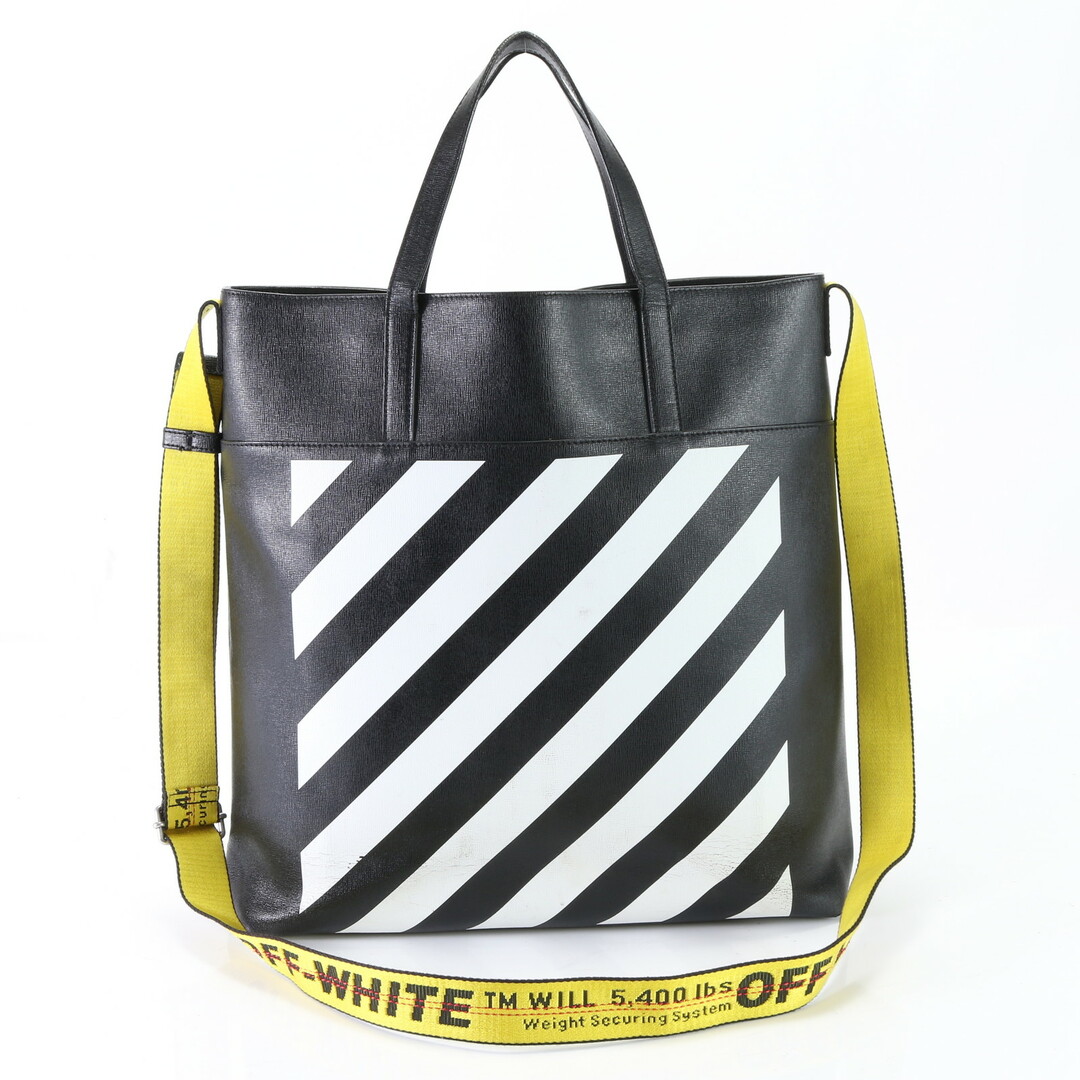 OFF-WHITE - 極美品 オフホワイト ストライプ 2WAY ショルダーバッグ ...