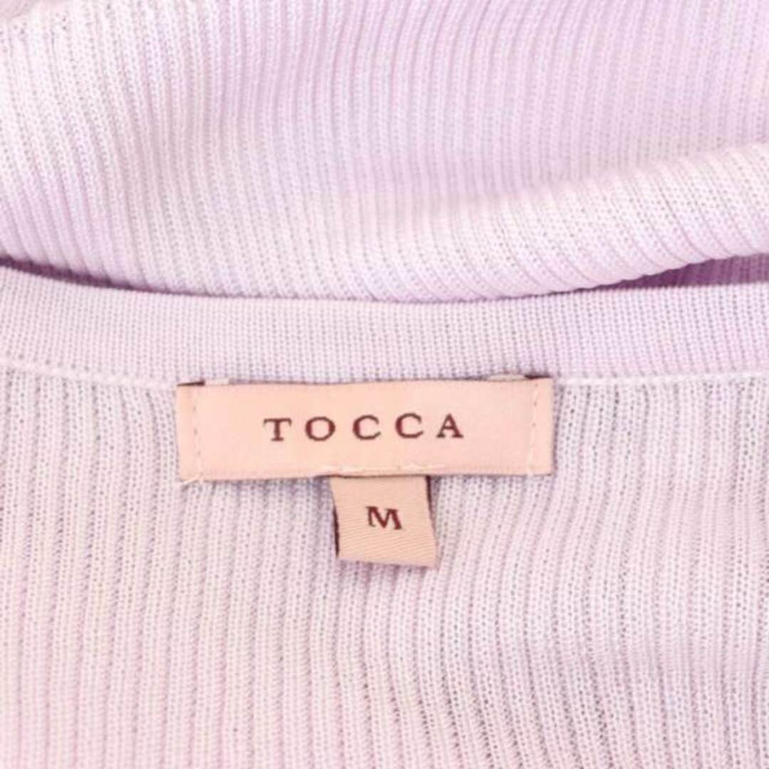 TOCCA(トッカ)のトッカ TOCCA リブカーディガン 長袖 Vネック M ラベンダーピンク レディースのトップス(カーディガン)の商品写真