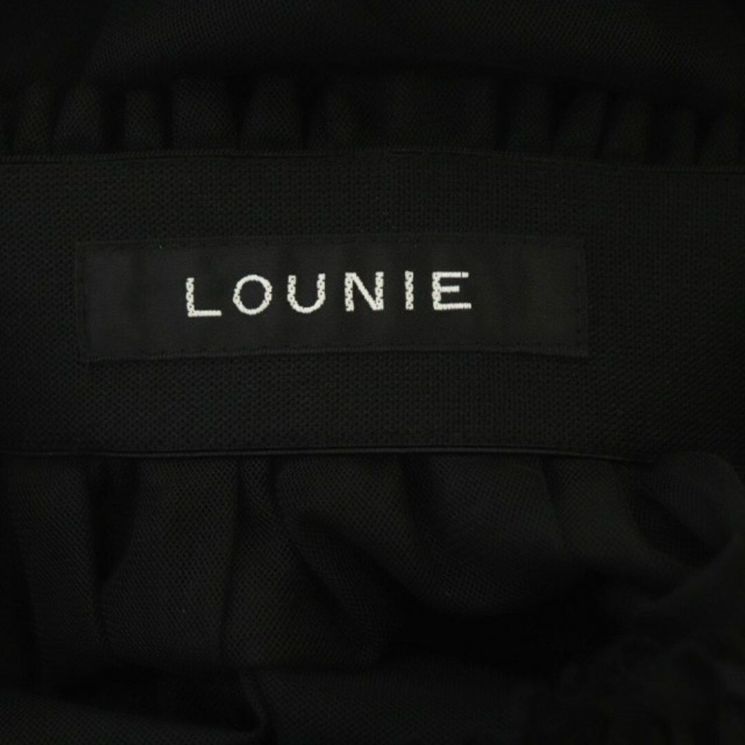 LOUNIE(ルーニィ)のルーニィ 23AW チュールギャザースカート ロング インナー付き 36 黒 レディースのスカート(ロングスカート)の商品写真