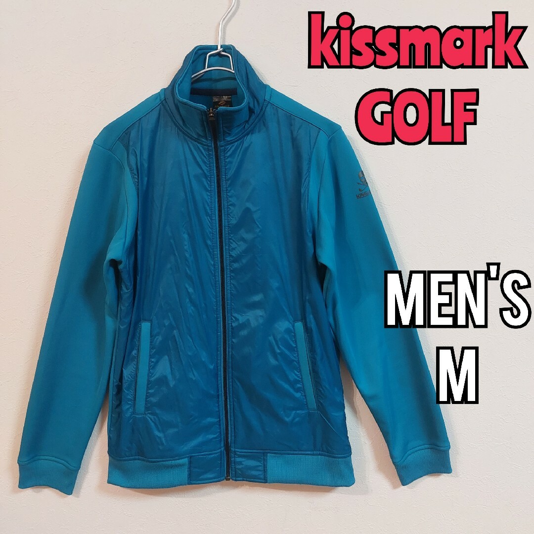 kissmark(キスマーク)の【kissmark GOLF】キスマークゴルフ ナイロン切替防風ジャケット Ｍ スポーツ/アウトドアのゴルフ(ウエア)の商品写真