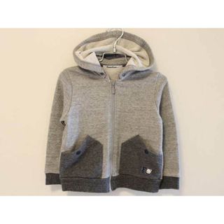 ▽ファミリア/familiar▽100cm パーカー/フード付トレーナー/スウェット グレー フード取り外し可【中古】子供服 キッズ kids 男の子  春秋 409032