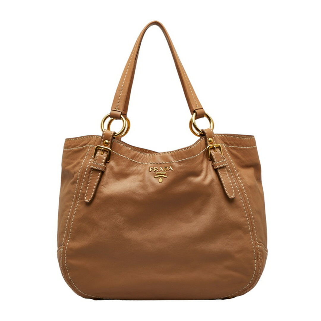 PRADA - プラダ ステッチ ゴールド金具 ショルダーバッグ トートバッグ