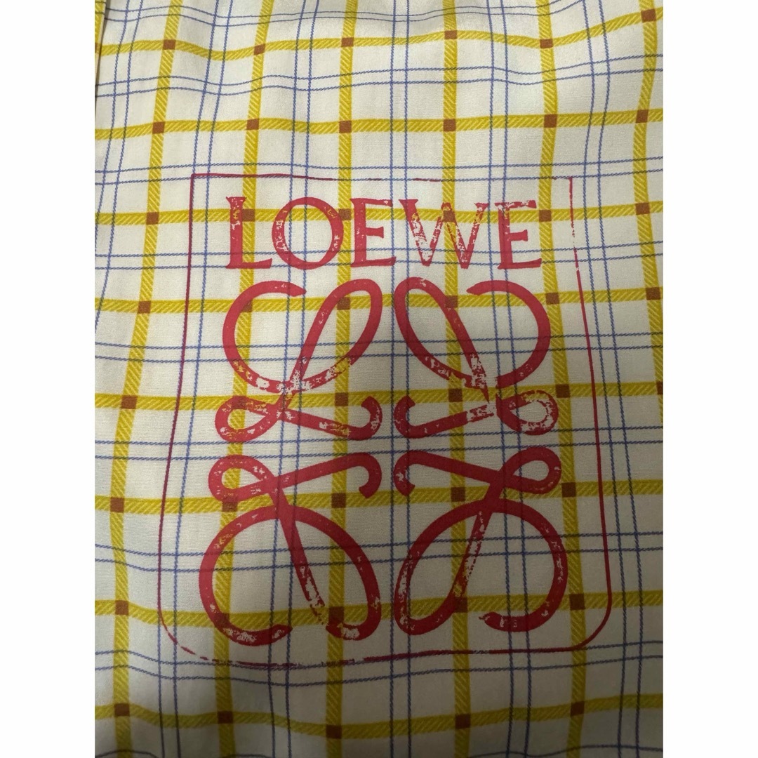 LOEWE(ロエベ)のLOEWE アナグラムプリントシルクチェックシャツ メンズのトップス(シャツ)の商品写真