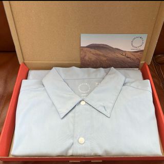 ザノースフェイス(THE NORTH FACE)の美品★ 山と道Bamboo shirt 長袖 Morning Blue サイズ(シャツ)