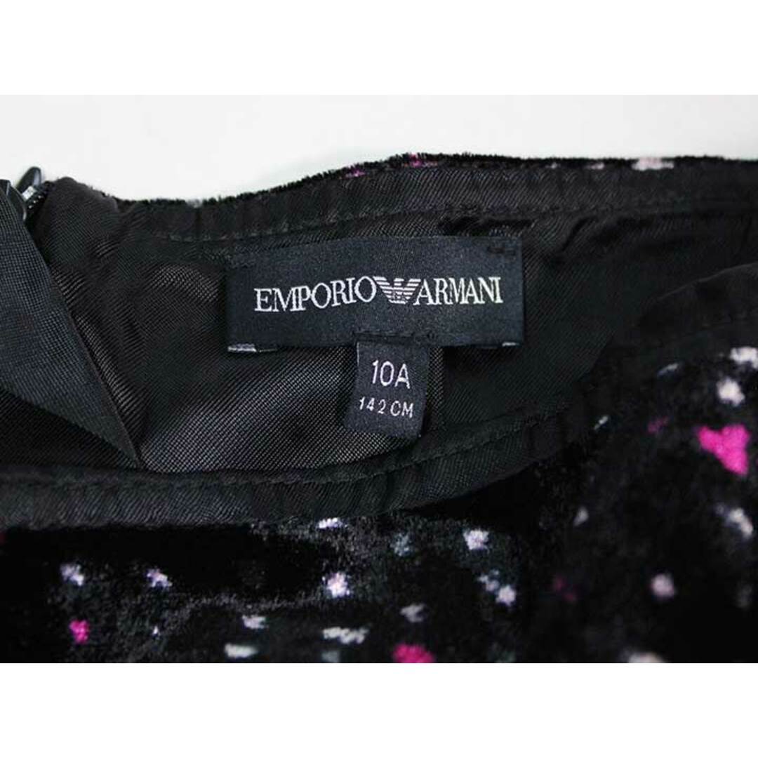 【秋冬物 新入荷!】☆エンポリオアルマーニ/EMPORIO ARMANI☆142cm スカート 黒 '22年製 子供服 キッズ kids ジュニア 女の子 秋冬 411132キッズ/ベビー/マタニティ