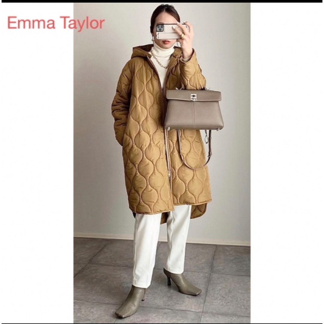 Emma Taylor(エマテイラー)の【撥水・防汚加工】美シルエット3wayキルティングフードコート レディースのジャケット/アウター(ダウンコート)の商品写真