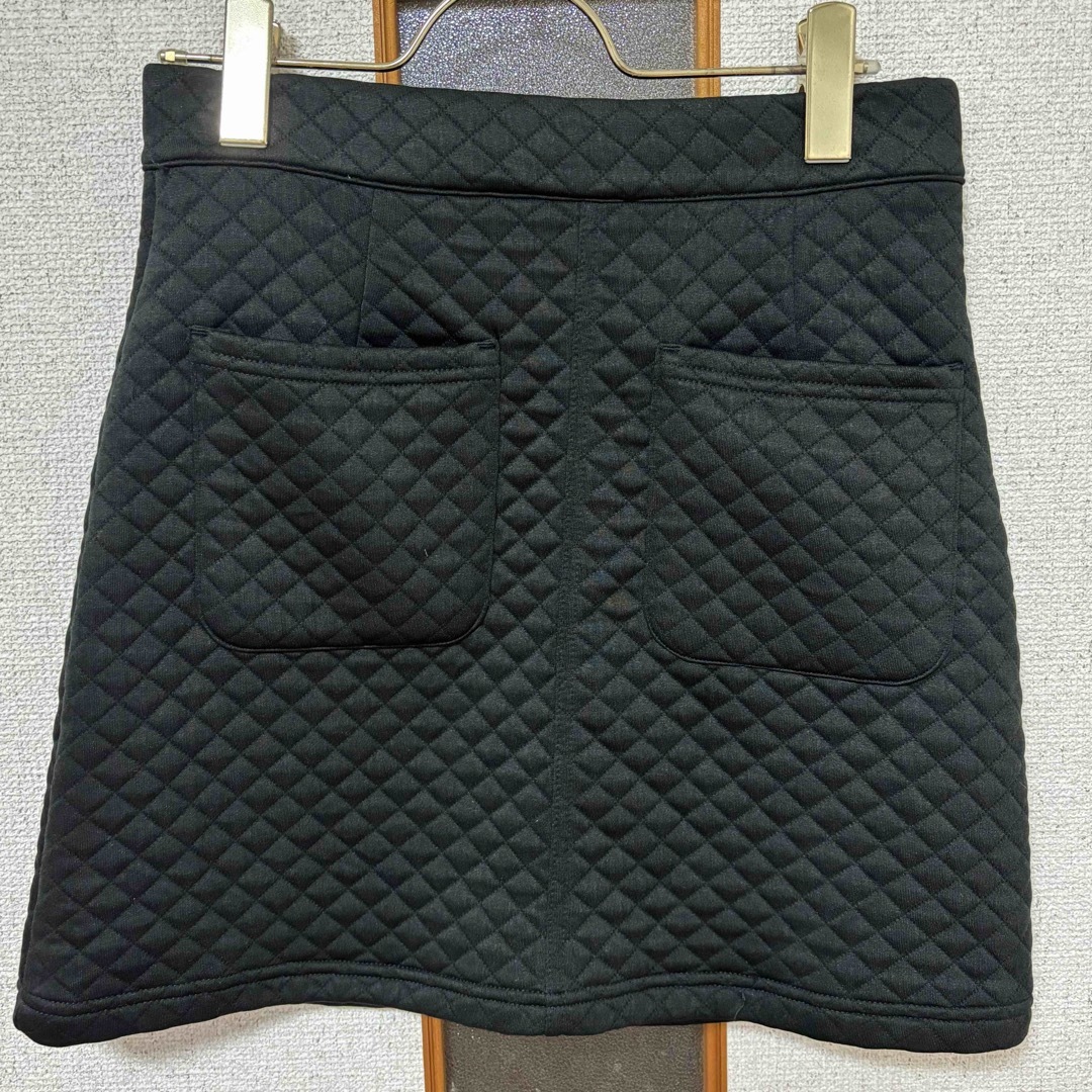 coca(コカ)のcoca レディース　キルティングスカート　黒　コカ　アース　テチチ　grove レディースのスカート(ひざ丈スカート)の商品写真