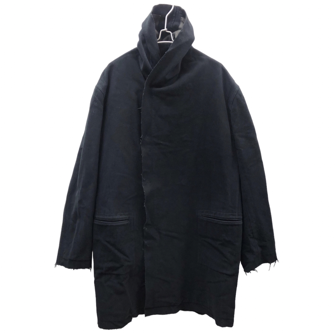 Yohji Yamamoto POUR HOMME(ヨウジヤマモトプールオム)のyohji yamamoto ヨウジヤマモト フードロングコート メンズのジャケット/アウター(その他)の商品写真