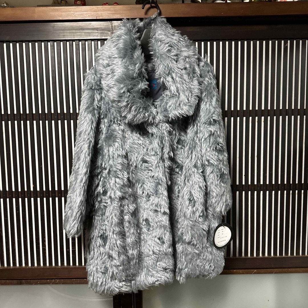 Maxmara【新品】ウールモヘア　ブルーグレー　コート