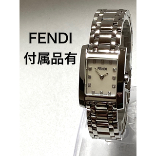 フェンディ(FENDI)の超美品！　FENDI フェンディ　12pダイヤ付き　電池新品　レディース腕時計(腕時計)