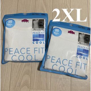 イオン(AEON)の新品 2XL トップバリュ 綿100% 汗取りパッド付3分袖婦人肌着 2枚(アンダーシャツ/防寒インナー)