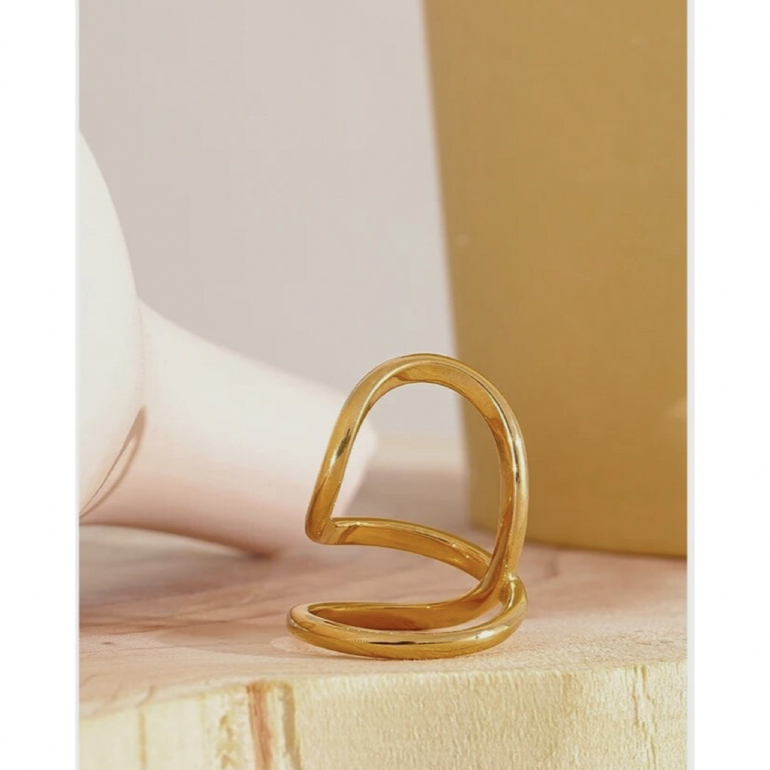 Philippe Audibert(フィリップオーディベール)のぷりん様専用【再入荷】RIBBON RING ステンレス デザインリング  レディースのアクセサリー(リング(指輪))の商品写真