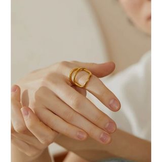 フィリップオーディベール(Philippe Audibert)のぷりん様専用【再入荷】RIBBON RING ステンレス デザインリング (リング(指輪))