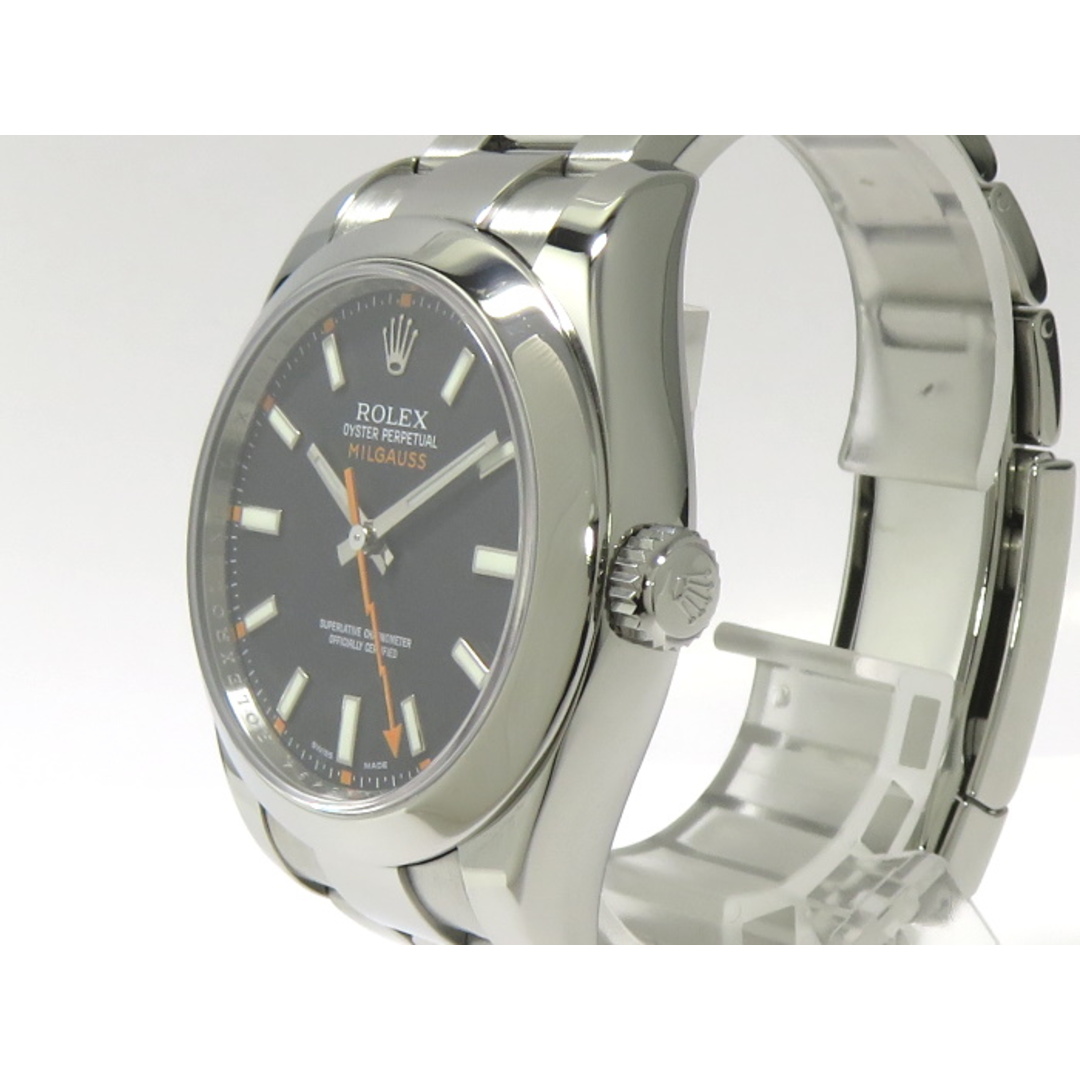 ROLEX(ロレックス)のROLEX ミルガウス 自動巻き SS ブラック文字盤 V番 116400 レディースのファッション小物(腕時計)の商品写真