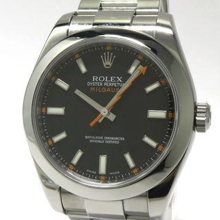 ロレックス(ROLEX)のROLEX ミルガウス 自動巻き SS ブラック文字盤 V番 116400(腕時計)