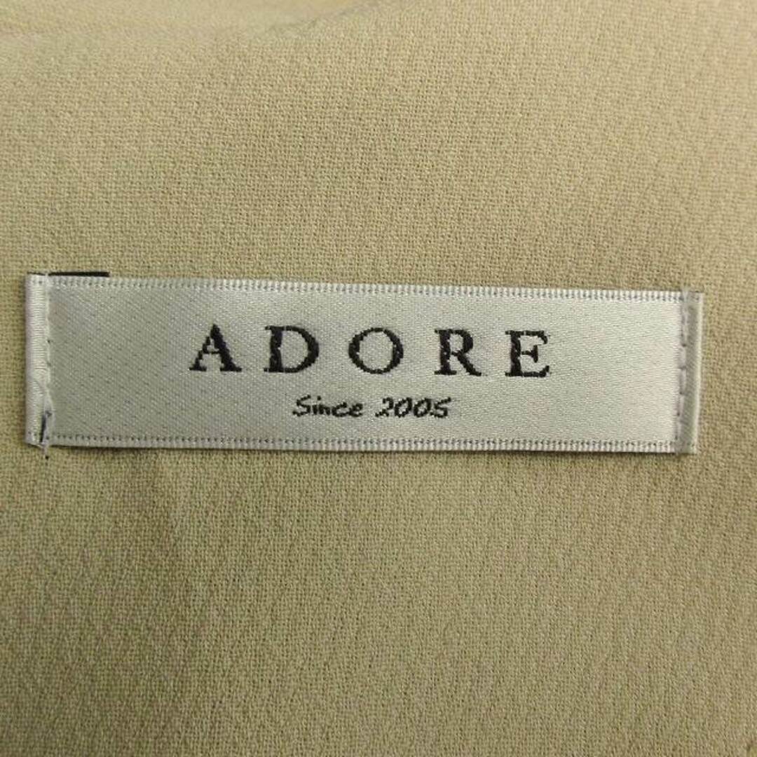 ADORE(アドーア)のアドーア ADORE チュニック ワンピース バイカラー 長袖 ベージュ 38 レディースのトップス(チュニック)の商品写真