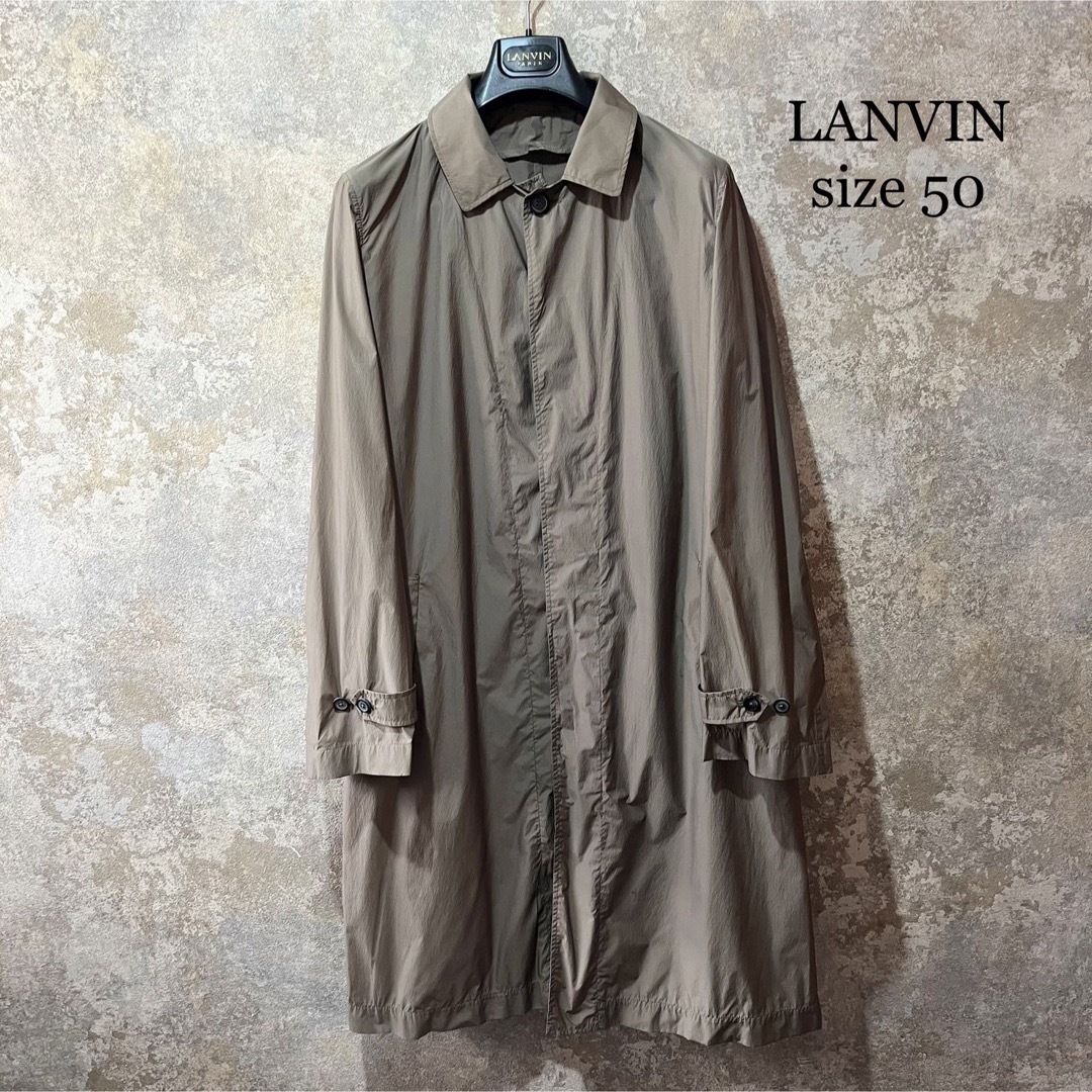 LANVIN(ランバン)のLANVIN ランバン トレンチコート ロングコート ハンガー付き メンズのジャケット/アウター(トレンチコート)の商品写真