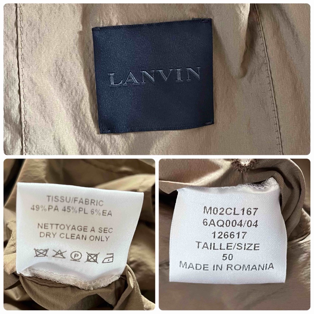 LANVIN(ランバン)のLANVIN ランバン トレンチコート ロングコート ハンガー付き メンズのジャケット/アウター(トレンチコート)の商品写真