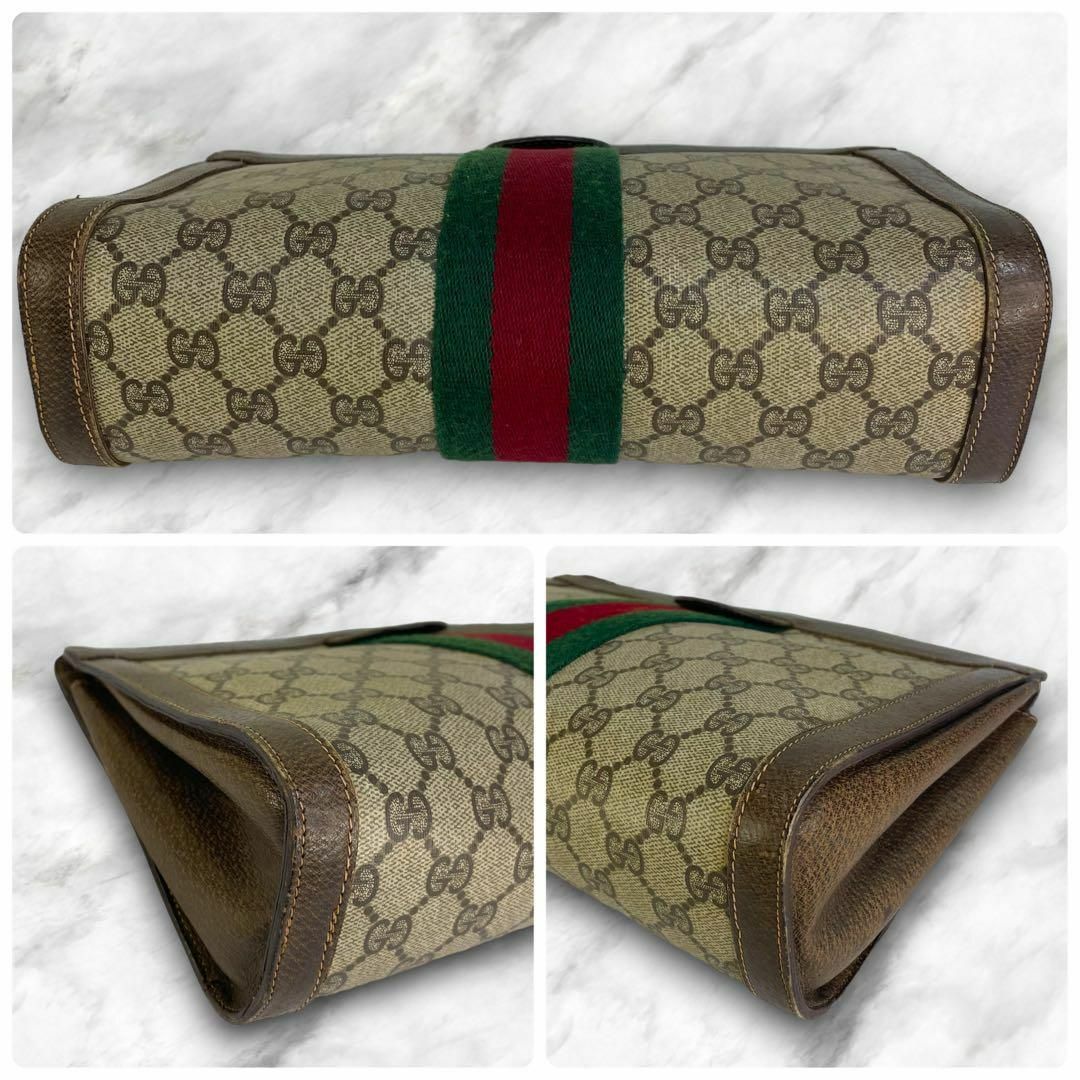 Gucci - 【レア物】オールドグッチ クラッチバッグ シェリーライン GG