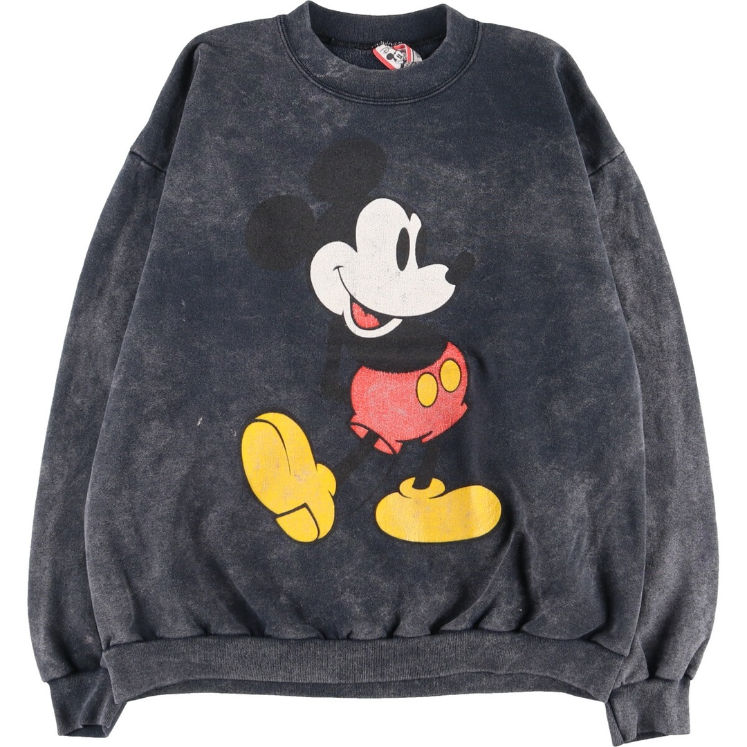 古着 90年代 Disney DESIGNS MICKEY MOUSE ミッキーマウス キャラクタースウェットシャツ トレーナー USA製 メンズL ヴィンテージ /eaa396618のサムネイル