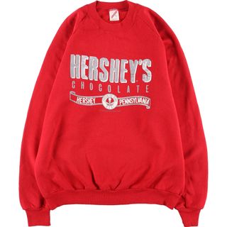 ジャージーズ(JERZEES)の古着 80年代 ジャージーズ Jerzees HERSHEY'S ハーシーズ アドバタイジング スウェットシャツ トレーナー USA製 メンズXL ヴィンテージ /eaa396630(スウェット)