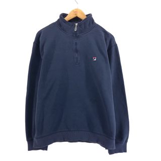 フィラ(FILA)の古着 フィラ FILA ハーフジップスウェットシャツ トレーナー メンズM /eaa395578(スウェット)