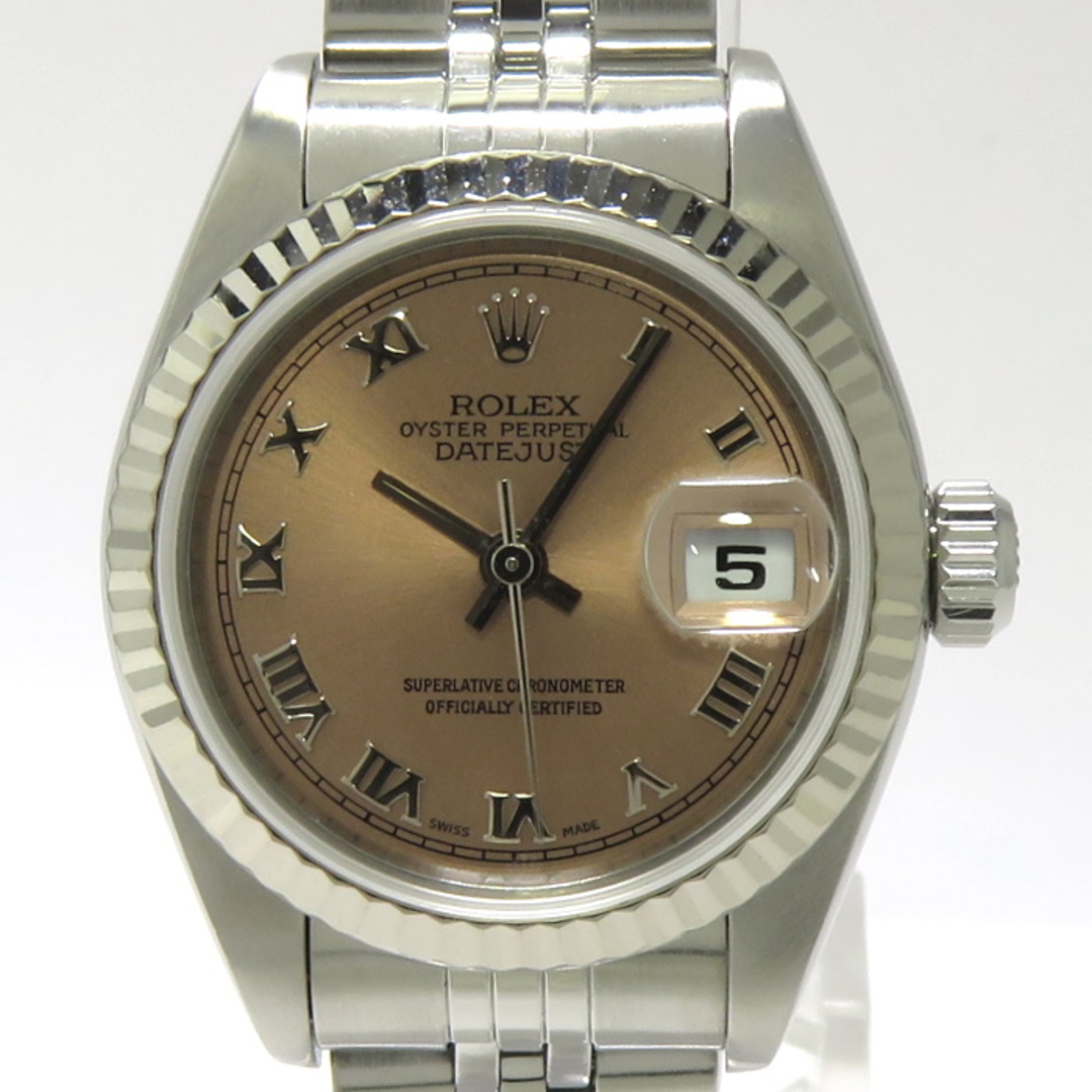 ROLEX(ロレックス)のROLEX デイトジャスト 自動巻き SS ピンク文字盤 P番 79174 レディースのファッション小物(腕時計)の商品写真