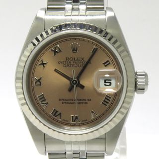 ロレックス(ROLEX)のROLEX デイトジャスト 自動巻き SS ピンク文字盤 P番 79174(腕時計)