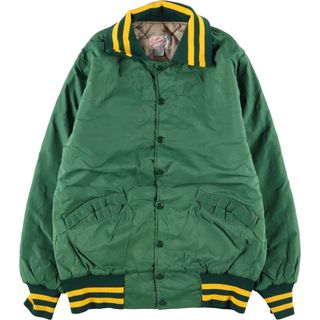 古着 80年代 Ripon Jackets バックプリント 襟付き ナイロンスタジャン アワードジャケット バーシティジャケット USA製 メンズM ヴィンテージ /eaa393442(スタジャン)