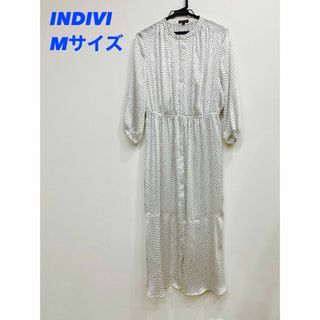 インディヴィ(INDIVI)の【INDIVI】薄手ワンピース（前ファスナー）(ロングワンピース/マキシワンピース)