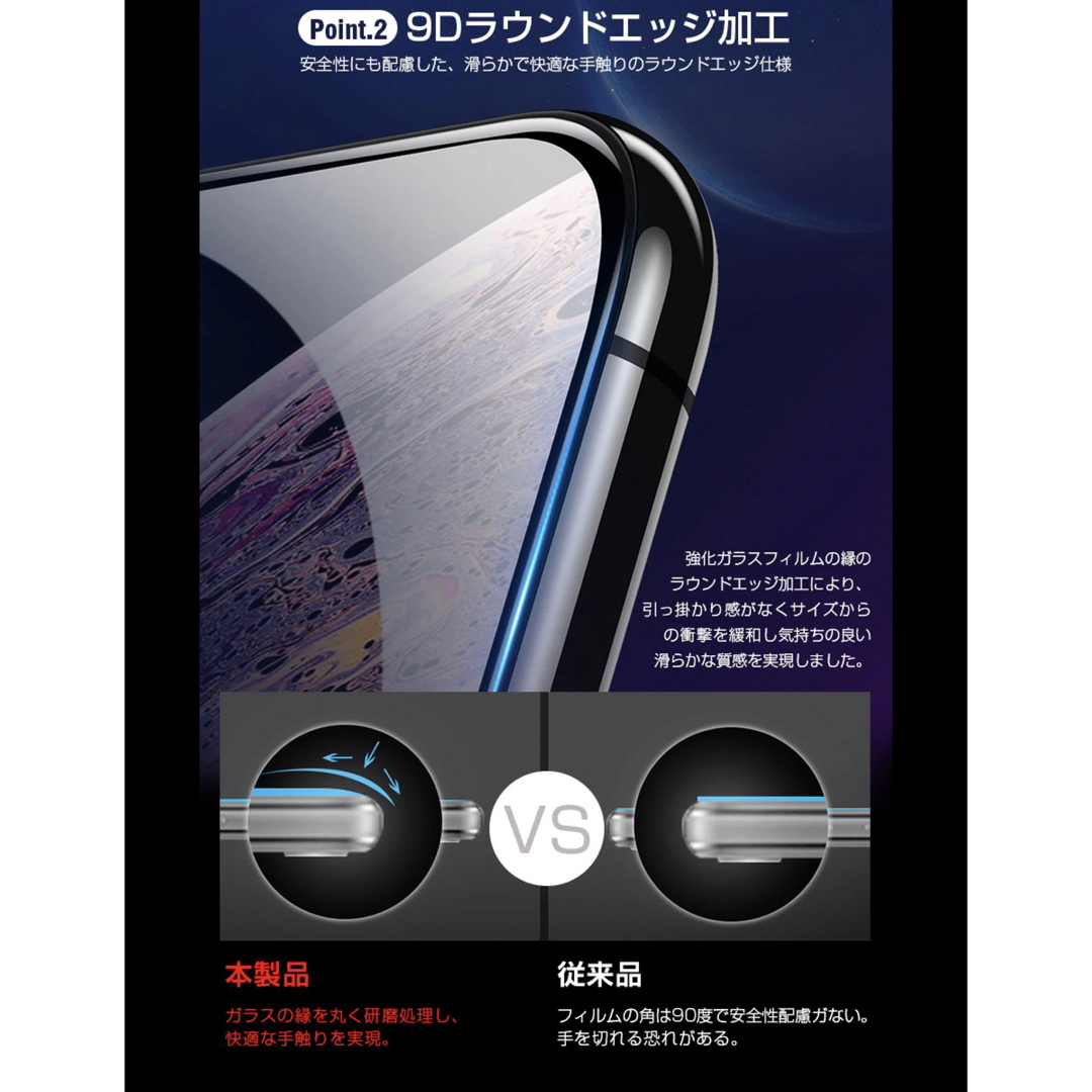 iPhone XS Max / 11 Pro Max用 液晶保護フィルム 訳あり スマホ/家電/カメラのスマホアクセサリー(保護フィルム)の商品写真