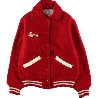 古着 70年代 RIPON AWARD JACKET 襟付き ウールスタジャン アワードジャケット バーシティジャケット レディースL ヴィンテージ /eaa394771(スタジャン)