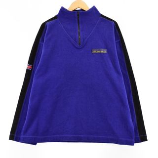 トミーヒルフィガー(TOMMY HILFIGER)の古着 90年代 トミーヒルフィガー TOMMY HILFIGER ハーフジップ フリースプルオーバー メンズL ヴィンテージ /eaa365416(その他)