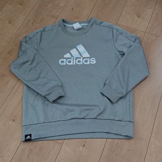 アディダス(adidas)のアディダス トレーナー スウェット 160 グレー(Tシャツ/カットソー)