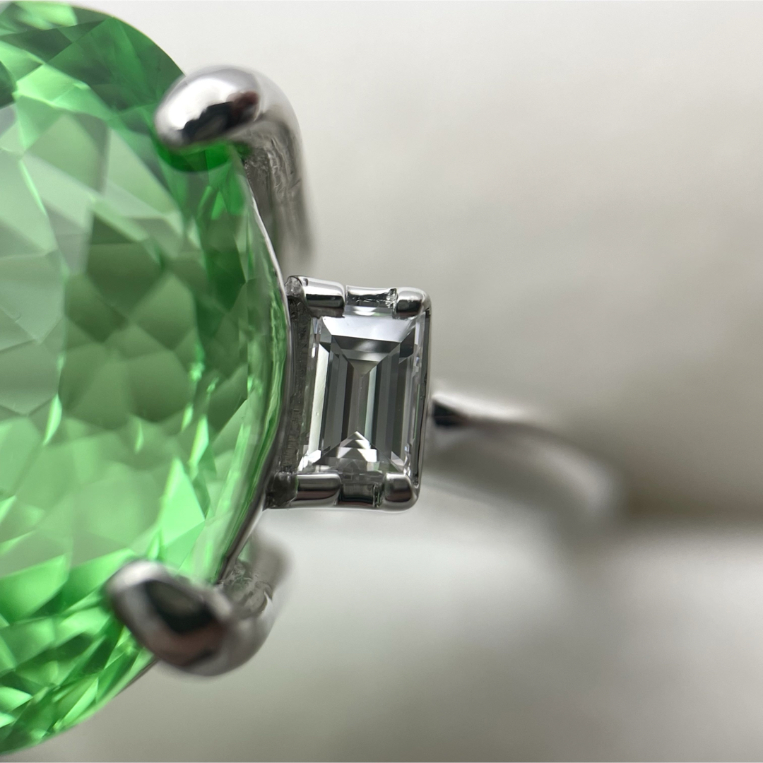 pt900 合成サファイア ダイヤ0.24ct リング レディースのアクセサリー(リング(指輪))の商品写真