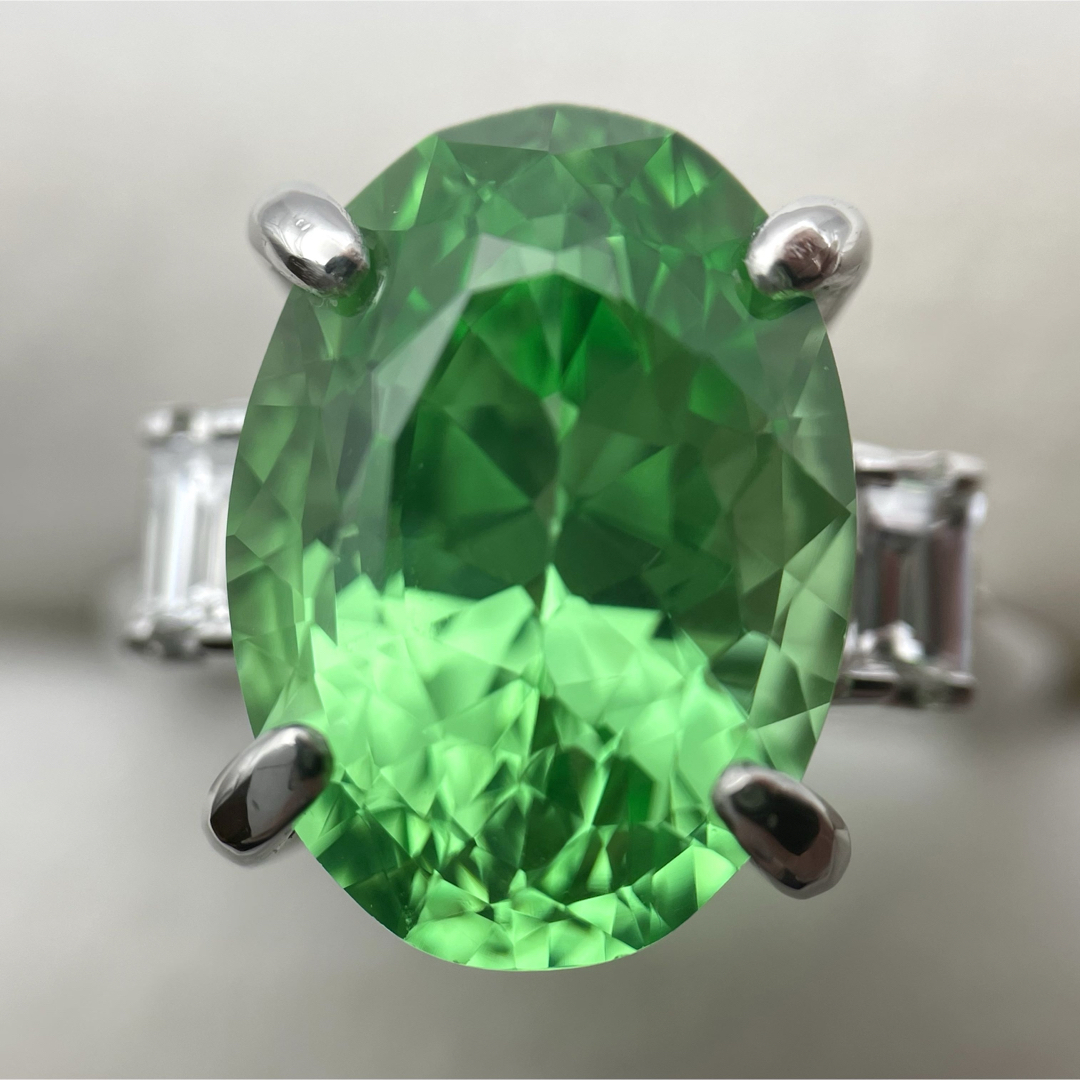 pt900 合成サファイア ダイヤ0.24ct リング レディースのアクセサリー(リング(指輪))の商品写真