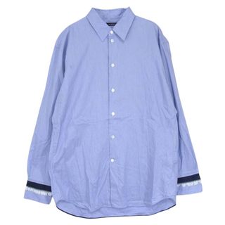 チノ CINOH 19AW  19WST303 Fringe Cuff & York Shirt フリンジ カフ 長袖 ヨーク シャツ ブルー系 46【中古】(シャツ)