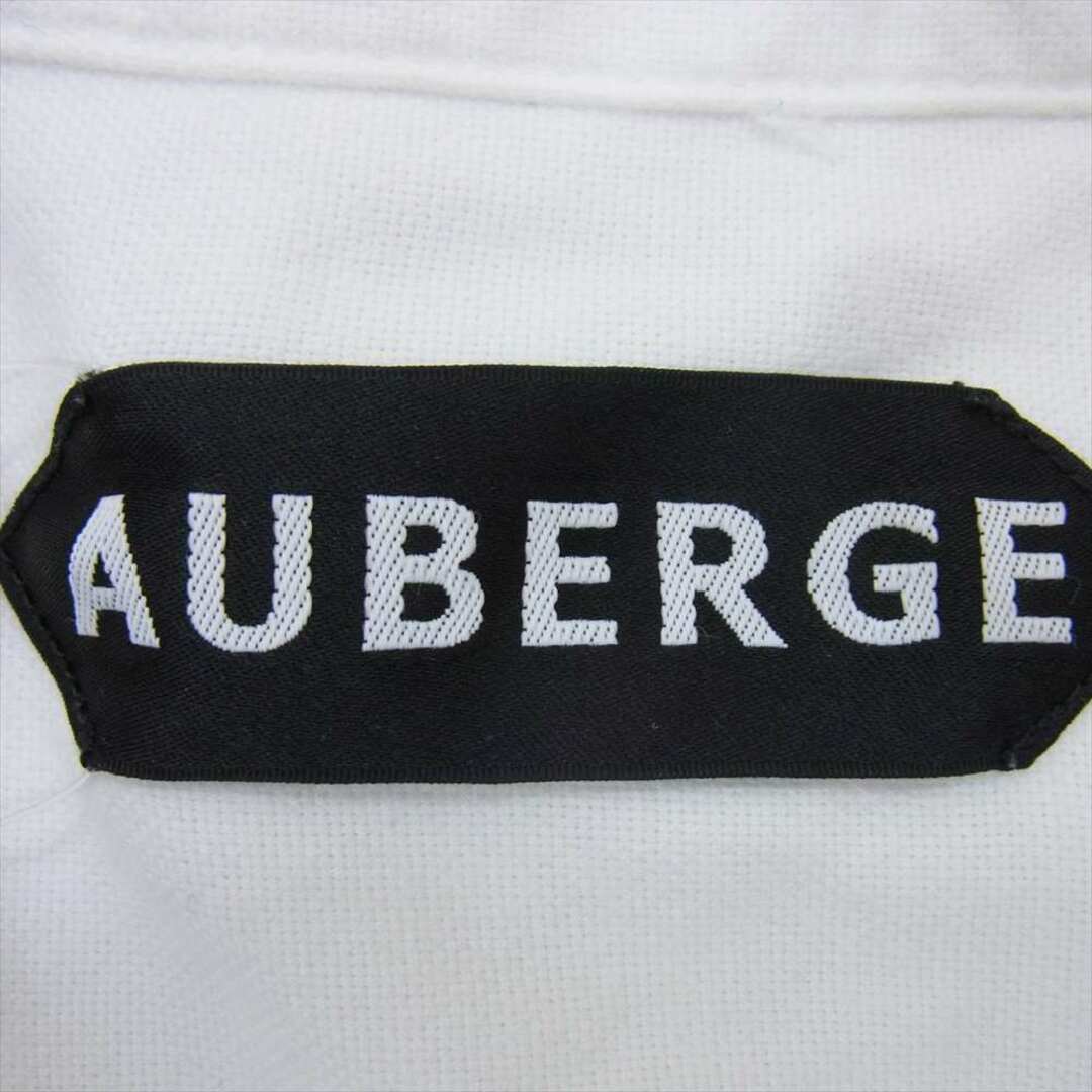 オーベルジュ AUBERGE BIG BROOKS ビッグブルックス 長袖 コットン ボタンダウン シャツ ホワイト系 44【中古】の通販