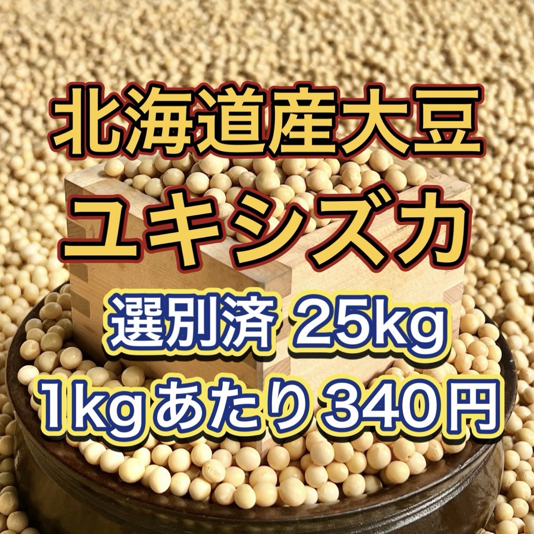 食品/飲料/酒大人気 北海道産 大豆 25kg 匿名配送 自家製 味噌 納豆 豆腐 豆乳