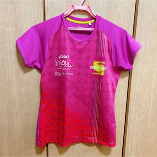 アシックス(asics)のasics 陸上　ランニング　Tシャツ　半袖　プラクティスシャツ　ピンク(ランニング/ジョギング)