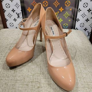 【極美品】MIU MIU ミュウミュウ　パンプス　ハイヒール　ラメ　パンテール