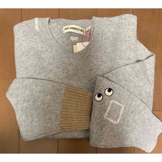 アニヤハインドマーチ(ANYA HINDMARCH)のUNIQLO ユニクロ アニヤハインドマーチ プレミアムラムクルーネックセーター(ニット/セーター)