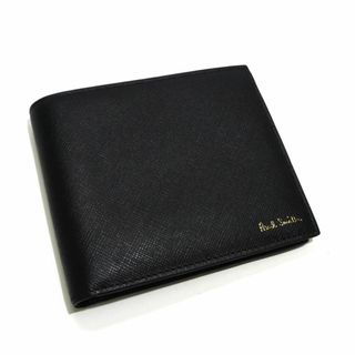 ポールスミス(Paul Smith)のPaul Smith 二つ折り コンパクト 札入れ財布 レザー ブラック(長財布)