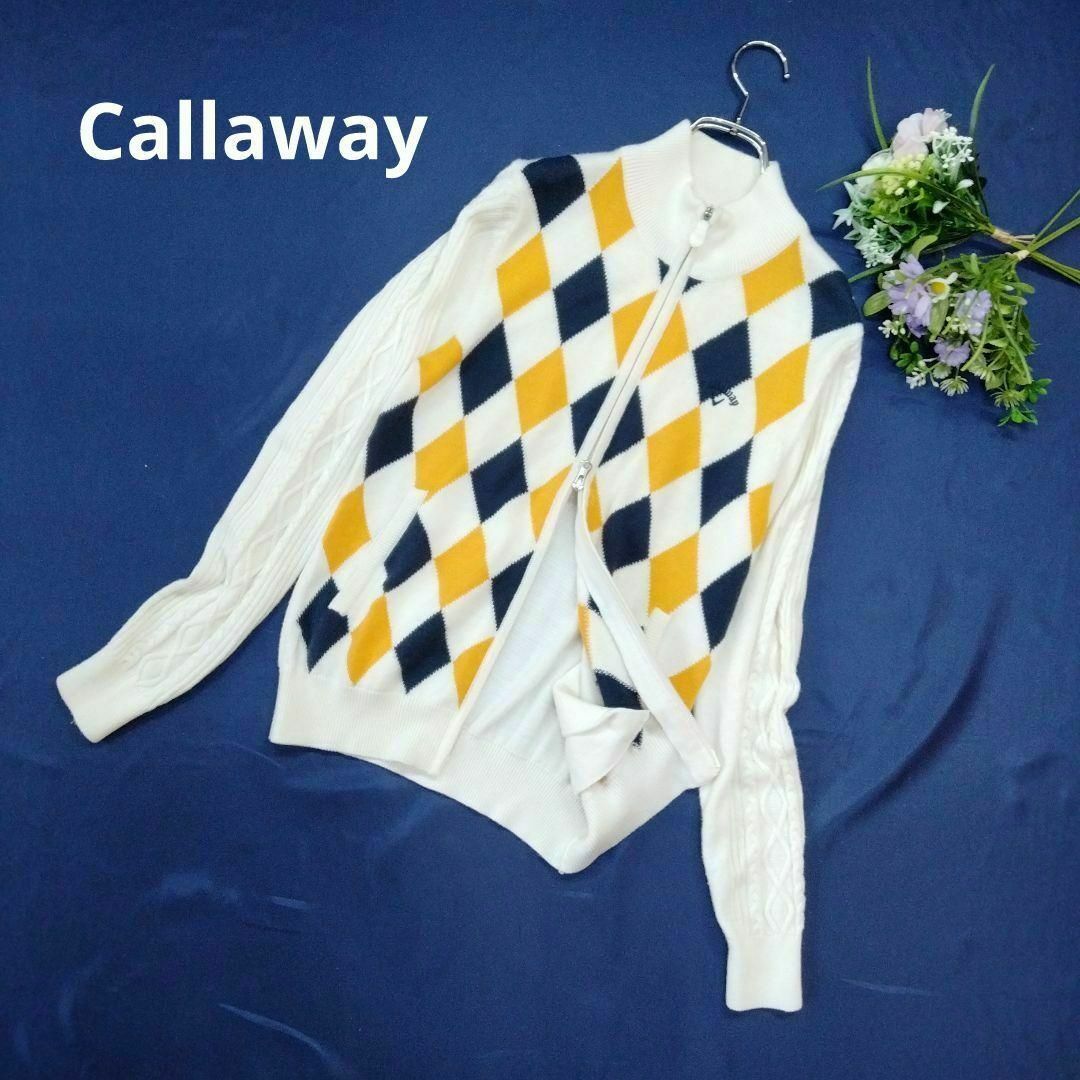 Callaway - キャロウェイ ダブルジップ ニットセーター アーガイル ...