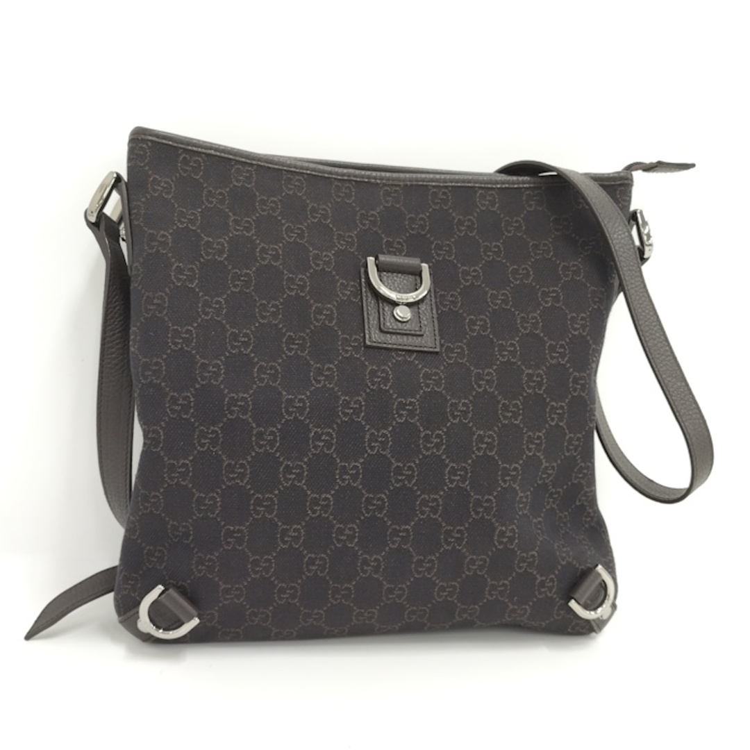 Gucci - GUCCI アビー ショルダーバッグ GGキャンバス ダークブラウン