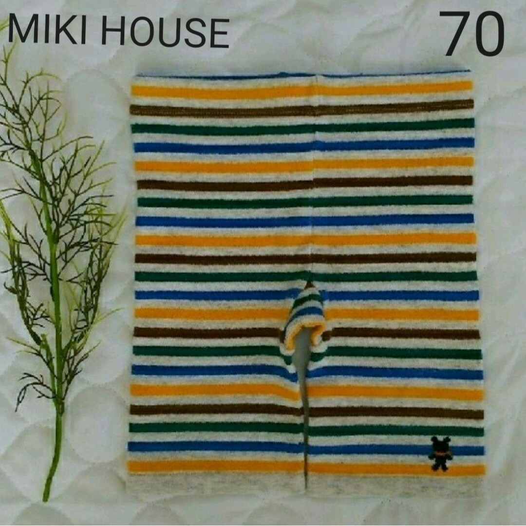 mikihouse(ミキハウス)のミキハウス ボーダースパッツ 70センチ キッズ/ベビー/マタニティのベビー服(~85cm)(パンツ)の商品写真