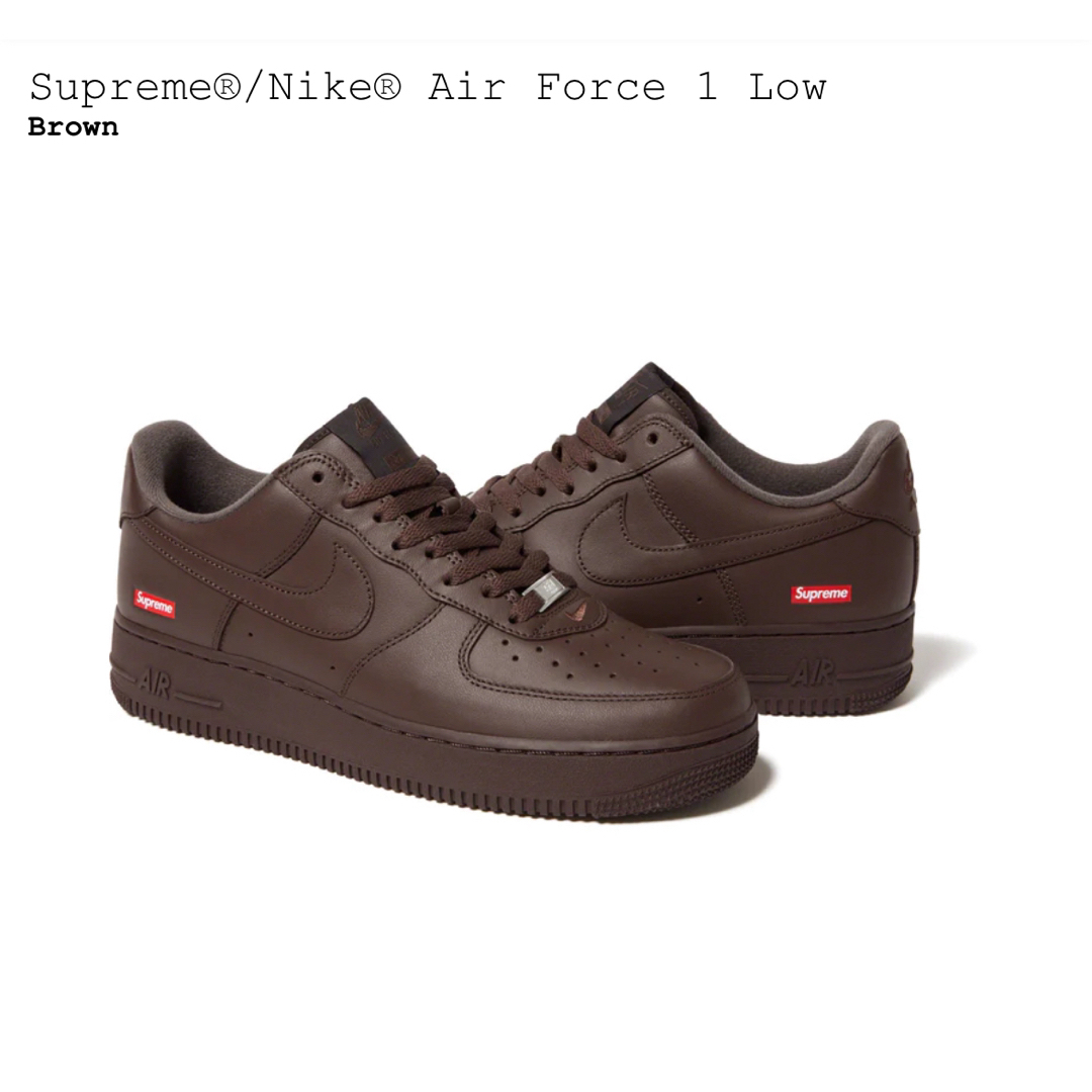 靴/シューズsupreme nike airforce1 brown 26.5