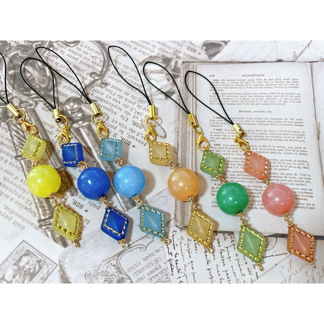 手染めビーズ/ストラップの通販 by Kikki_handmade|ラクマ